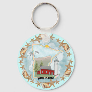 Minnesota Shells Lighthouse chaveiro