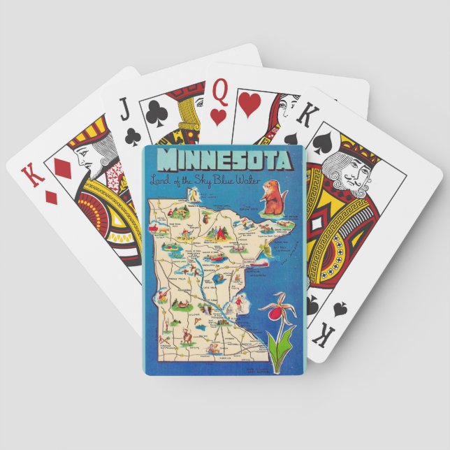 Minnesota Sky Blue Water Cartas de Baralho (Verso)
