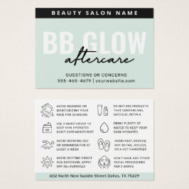 Mint BB Brilho Facial Após Cartão De Instrução De