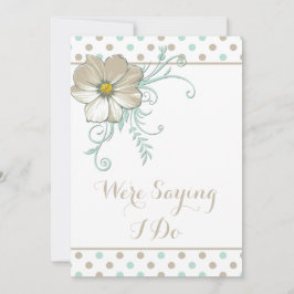 MINT BISQUE DOTS STRIPES Convite de casamento