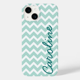 Mint Chevron Monograma