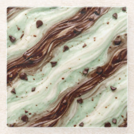 Mint Chocolate Chip Milkshake Marble Design