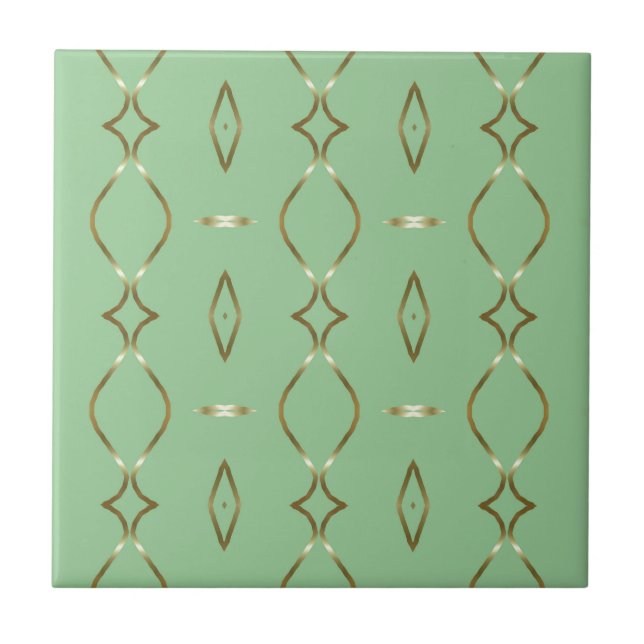 Mint e Dourado Padrão (Frente)