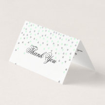 Mint e Silver, Obrigado, Cartão Dobrado