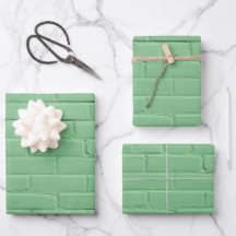Mint Green Brick Wall