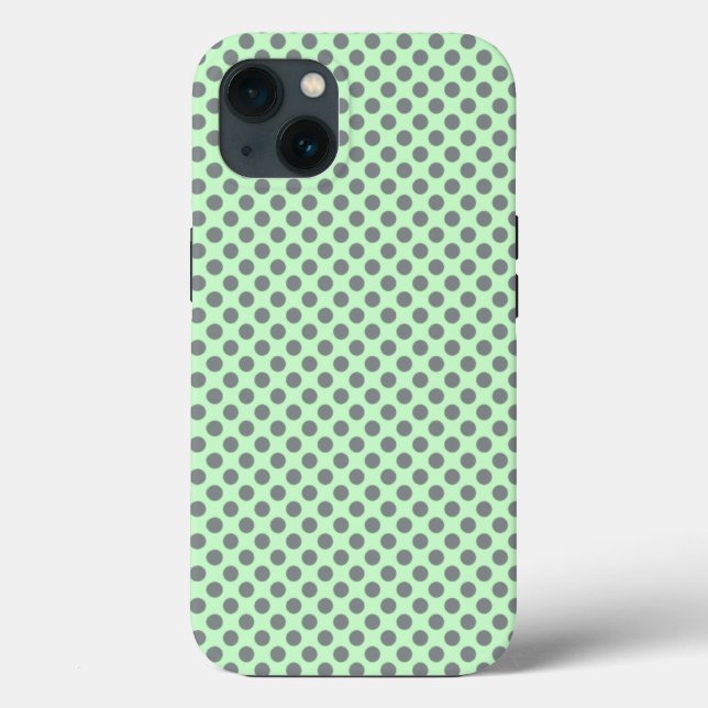 Mint Green com Bolinhas de Cinza por Shirley Taylo (Verso)