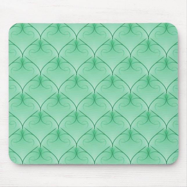 Mint Green Elegance Mousepad sem igual (Frente)