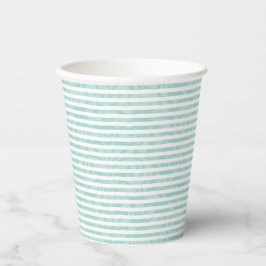 Mint Green Striped Party Cups
