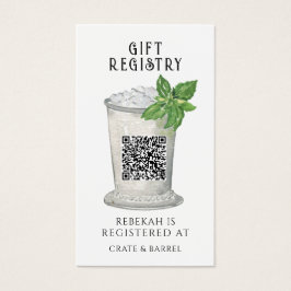 Mint Julep | Cartão de Registro de Presente de Cód