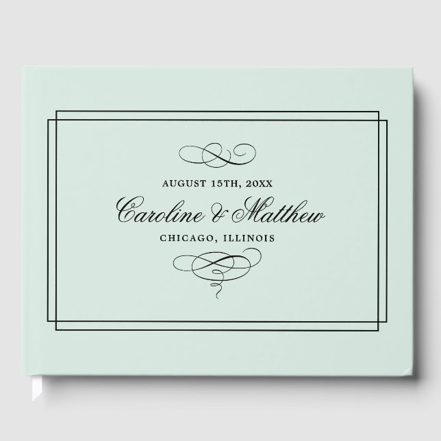 Mint | Livros de Convidados para Casamento Elegant (Frente)