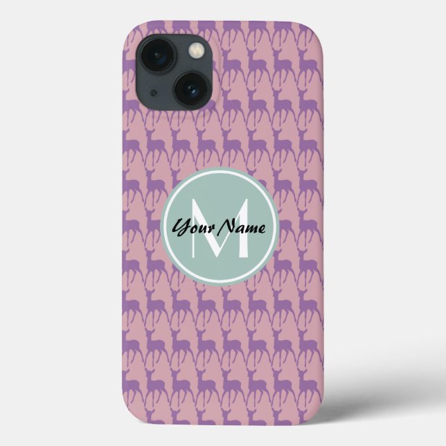 Mint Monograma Lilac e Cervejas Rosa Personalizada (Verso)
