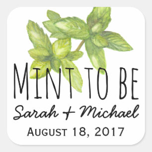 Mint para favorecer etiquetas adesivas