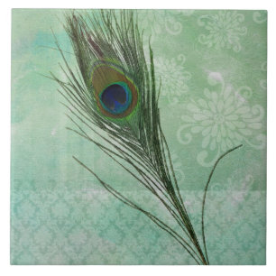 Mint Peacock Feather