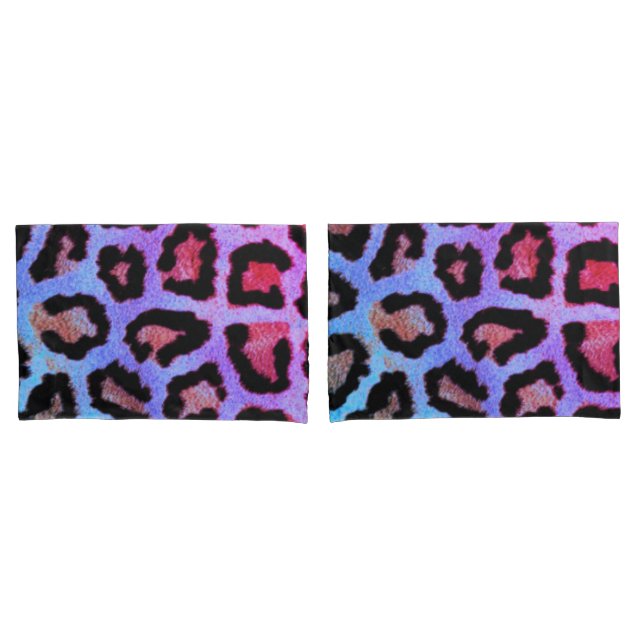 Mint Tessy me teal Leopard travesseiro capas (Frente - conjunto)