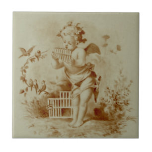 Minton Cherub Playing Pan Pipes para Aves HP Repro