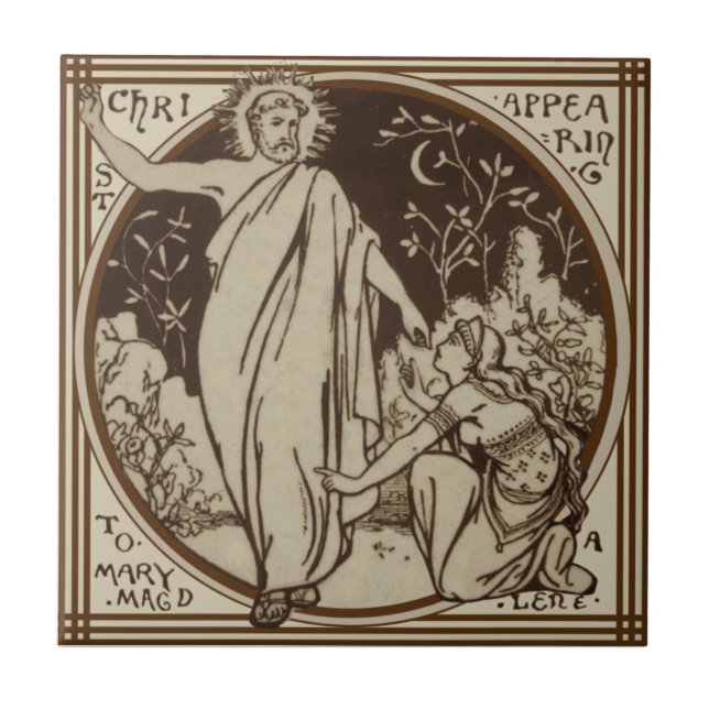 Minton "Cristo Aparente a Mary Magdalene" Repro (Frente)