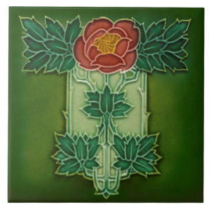 Minton Hollins Art Nouveau Deco Azulejo Floral Rep