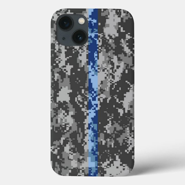 Minúscula Camo iPhone 6 Linha Azul fina (Verso)