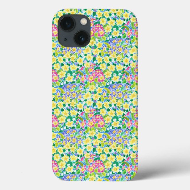 Minúscula Rosa, Azul, Amarelo iPhone 6 Xtreme Case (Verso)