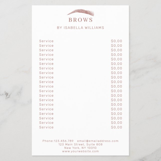 Minúsculo elegante Augenbrauen Flyer (Frente)