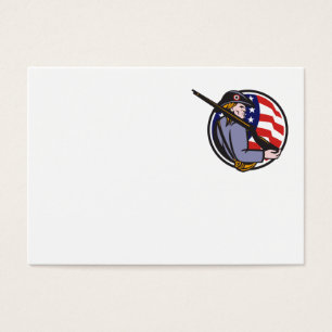Minuteman americano do patriota com rifle e