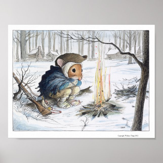 Minuteman no Vale Forge Impressão por Wallace Trip (Frente)