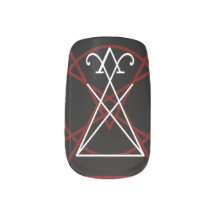 Minx Sigil de Lúcifer Pentagram Nail Art Decides
