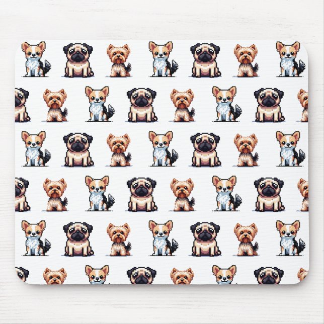 Minydog pixelart Mousepad (Frente)