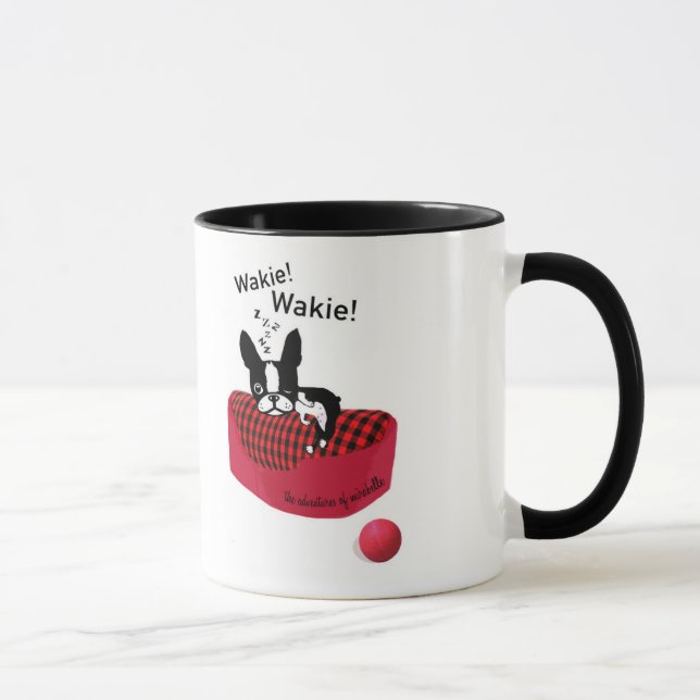 Mirabelle o terrier Wakie de Boston! Caneca de (Direita)