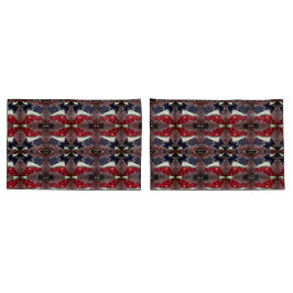 Mirror image generating repeated shape, over white