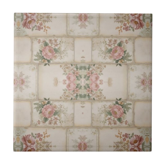 Mirrored Vintage Floral Blocks (Frente)