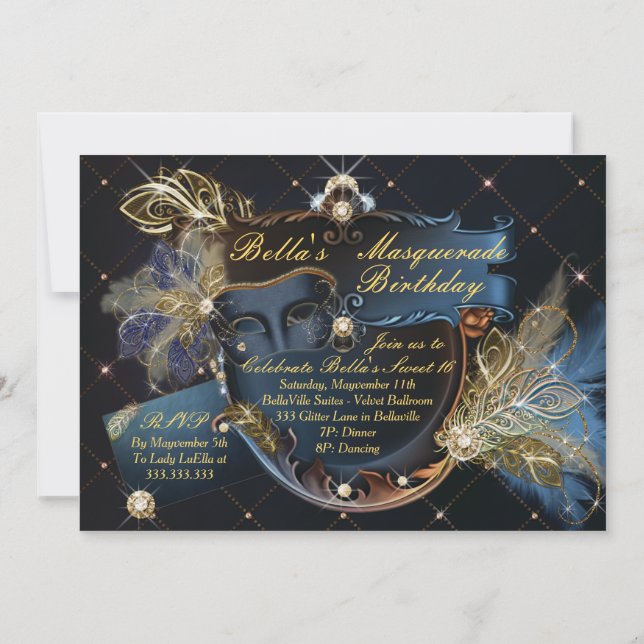 Mis Quince Anos, Convites de festas Mascarada (Verso)