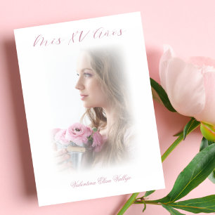 Mis XV Años Foto de cor rosa minimalista