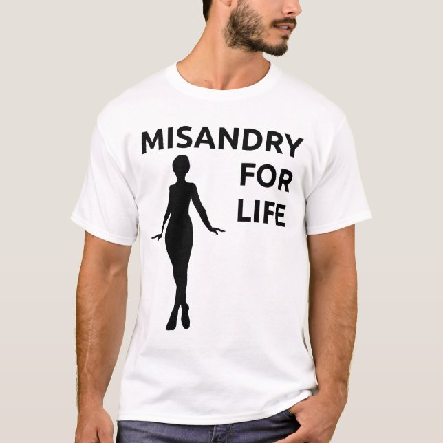 "Misandry para camisa da vida" (Frente)