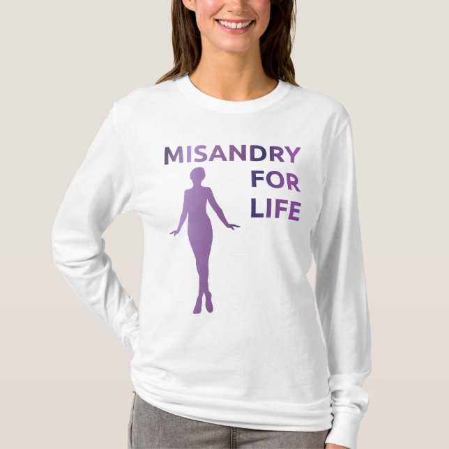 "Misandry para camisa da vida" (Frente)
