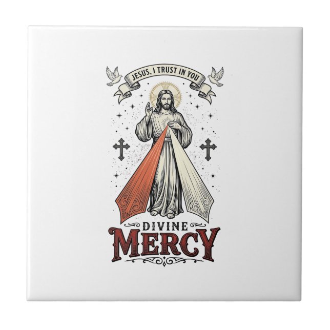 Misericórdia Divina Jesus Eu Confio em Você Camise (Frente)