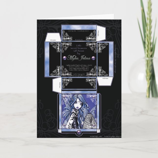 "Misha" Caixa de Presente Cartão Borboleta Fada (Frente)