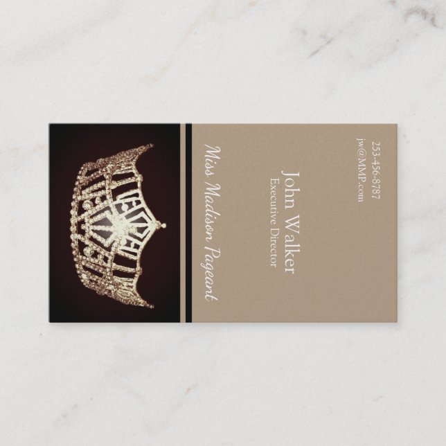 Miss América Dourada Cartões de visitas (Frente)