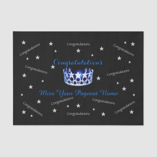 Miss América EUA Felicita Papel de Tecido Personal (Frente )