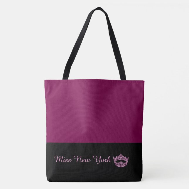 Miss America Like Crown Large Wine Tote Bag (Frente)