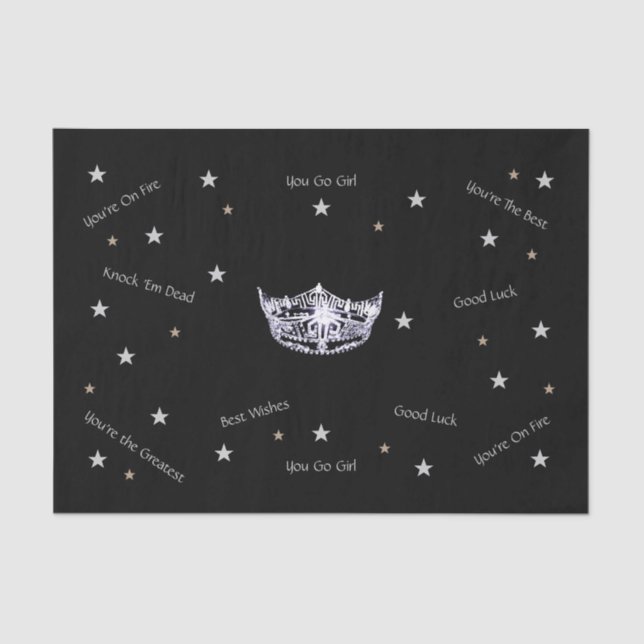 Miss América Melhor Deseja Papel Tecido (Frente )