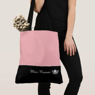 Miss América Prata Tote Bag-Large