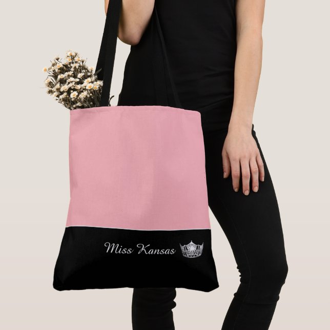 Miss América Prata Tote Bag-Large (Close Up)