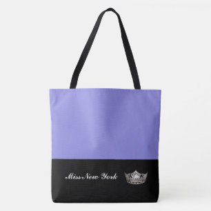 Miss América Silver Crown Tote Bag Grande Lavanda