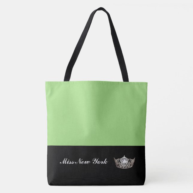 Miss América Silver Crown Tote Bag-Large Apple (Frente)