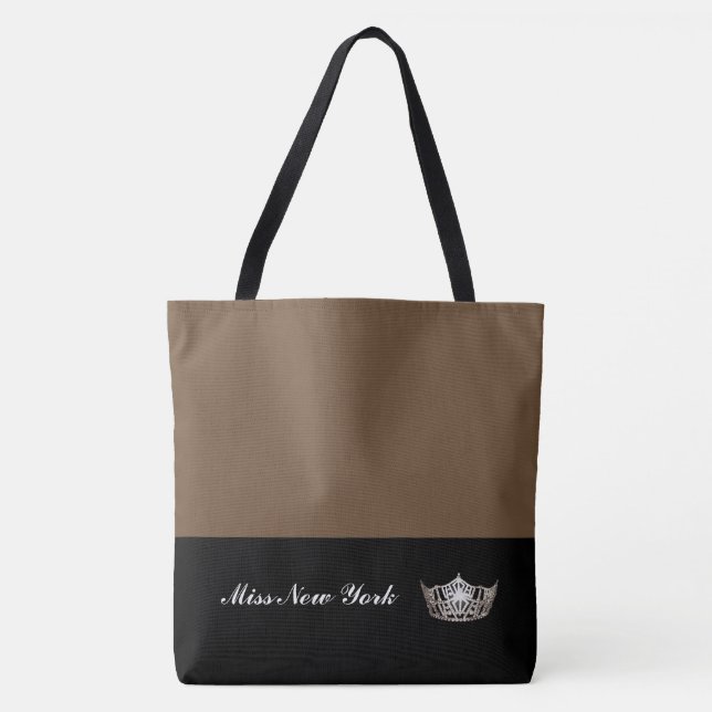 Miss America Silver Crown Tote Bag-Large Brownie (Frente)