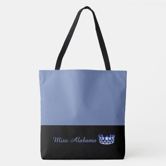 Miss EUA Blue Crown Tote Bag-Medium Blue (Frente)