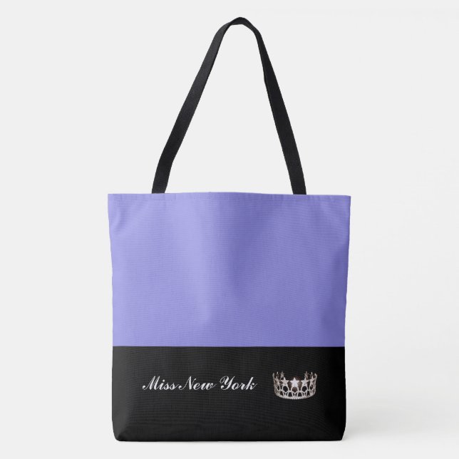 Miss EUA Silver Crown Tote Bag-Large Lavanda (Frente)
