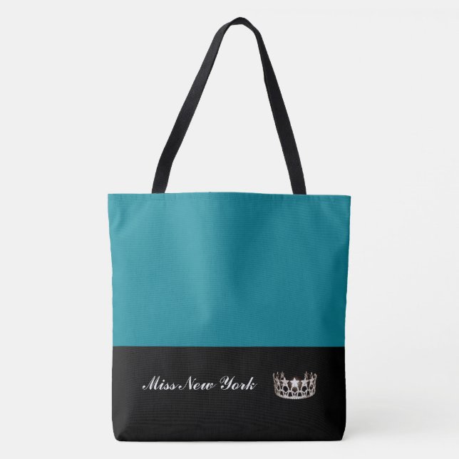 Miss EUA Silver Crown Tote Bag-Large Pacífico (Frente)