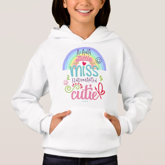Miss Kindergarten Rainbow Pastel Grau de Nome Pers (Frente)
